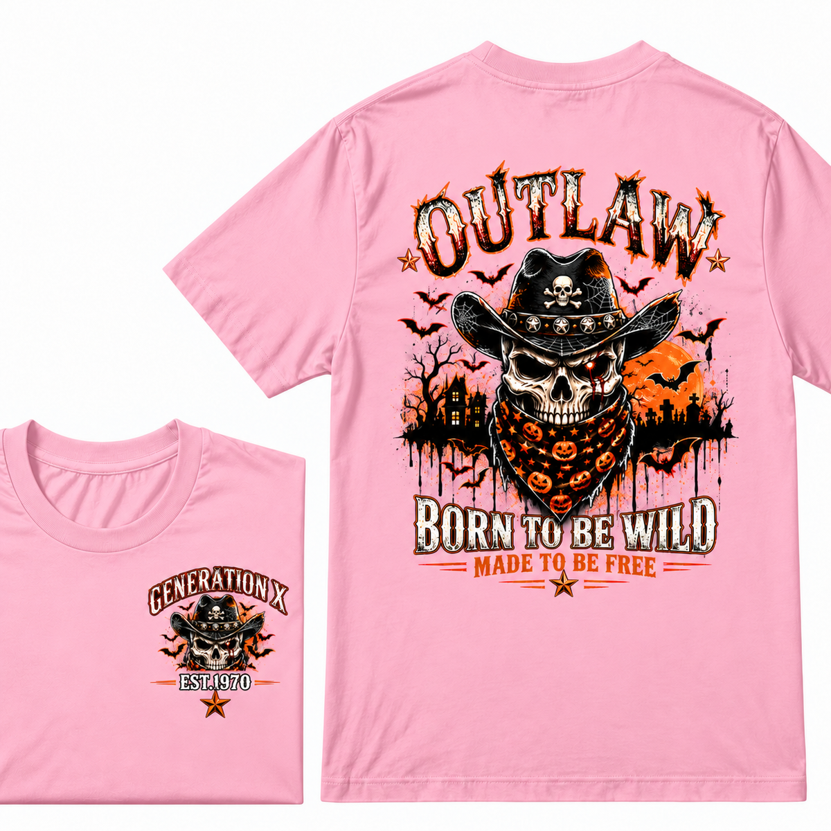 Outlan   Born To Be Wildmade To Be Free  Generation X EST.Year Tee