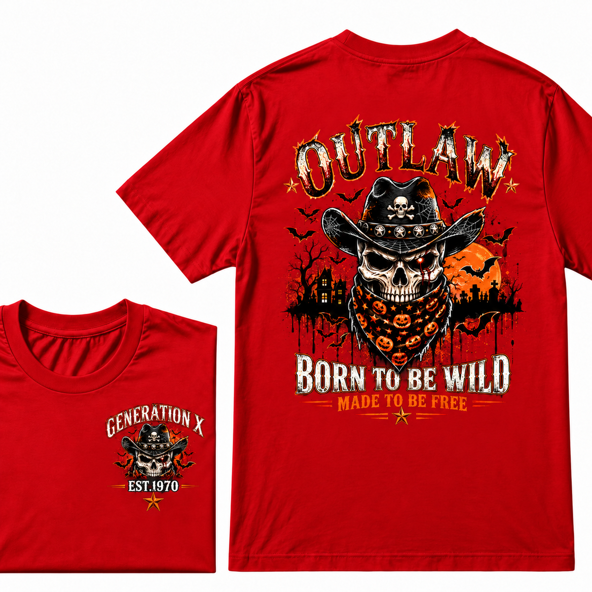 Outlan   Born To Be Wildmade To Be Free  Generation X EST.Year Tee