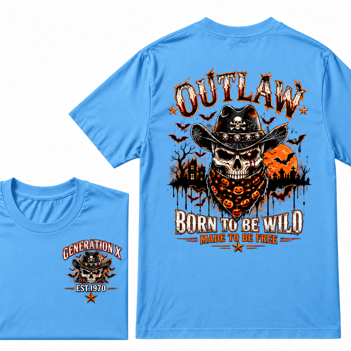 Outlan   Born To Be Wildmade To Be Free  Generation X EST.Year Tee