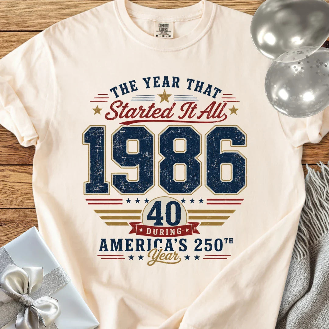 40 During America's 250th Year, 1986 - Premium America 250 T-Shirt