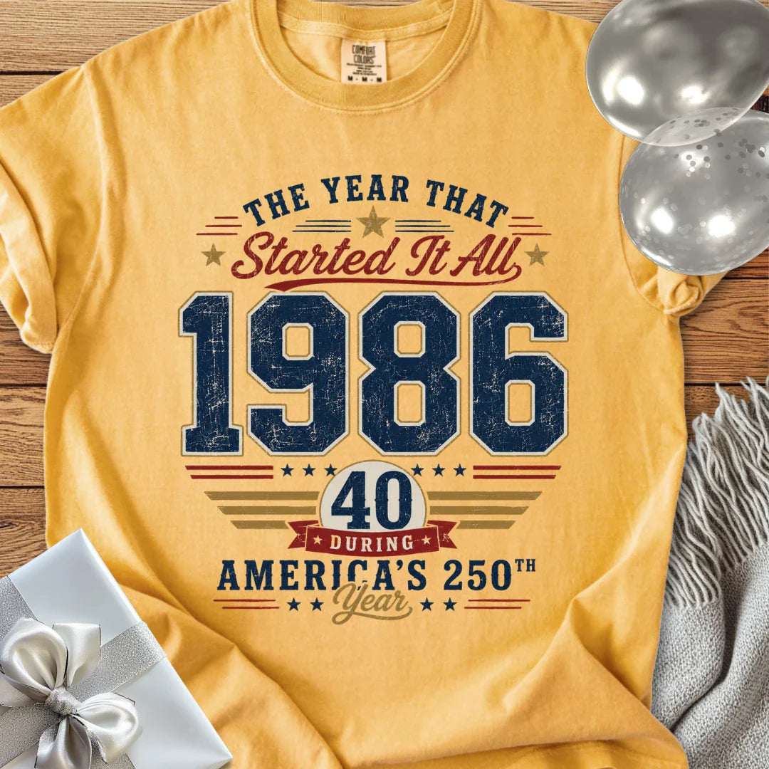 40 During America's 250th Year, 1986 - Premium America 250 T-Shirt