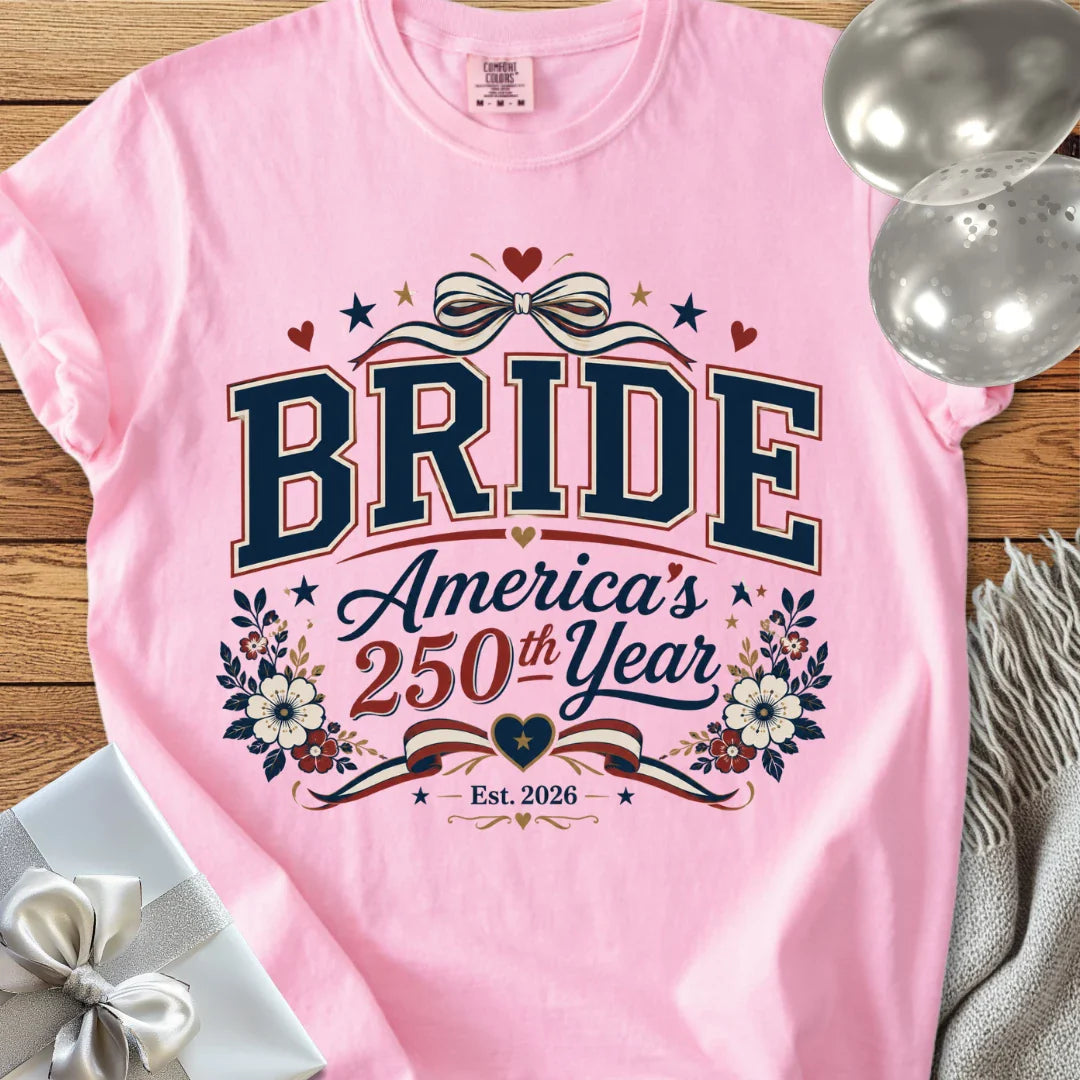 Bride America’s 250th Year 2026 - Premium America 250 Wedding T-Shirt