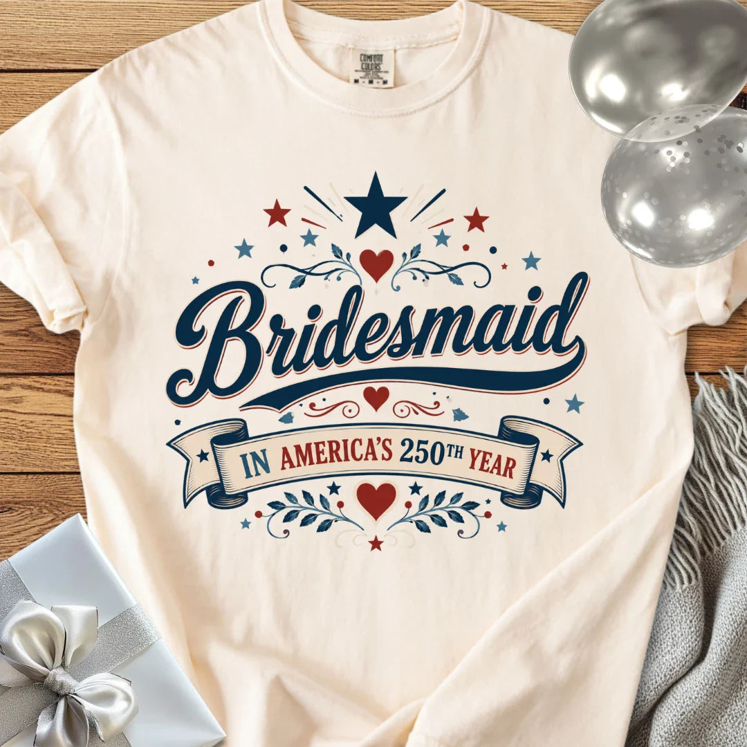 Bridesmaid In America's 250th Year - Premium America 250 Wedding T-Shirt