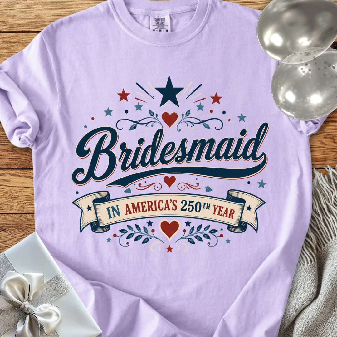 Bridesmaid In America's 250th Year - Premium America 250 Wedding T-Shirt