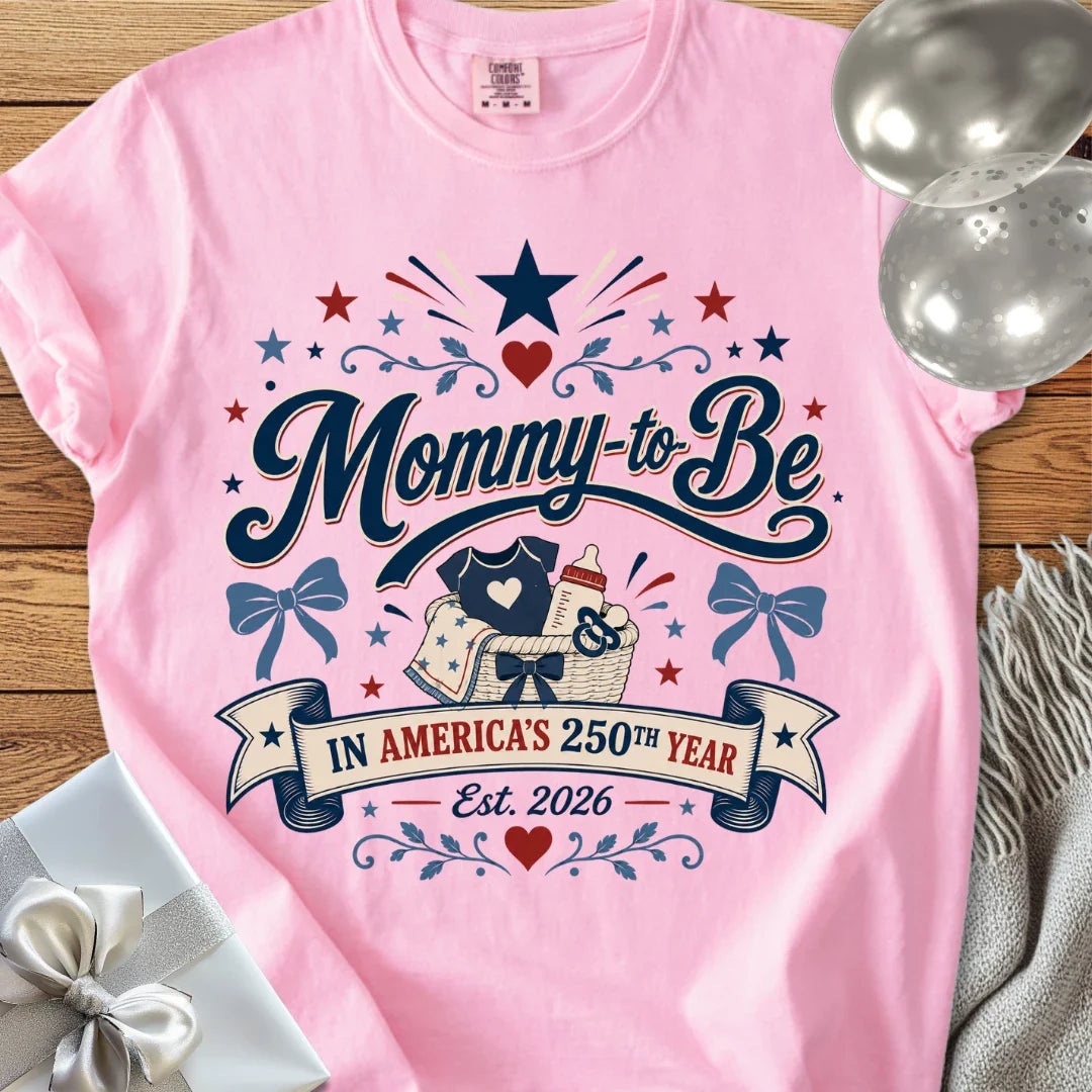 Mommy-to-Be in America’s 250th Year - Premium America 250 T-Shirt