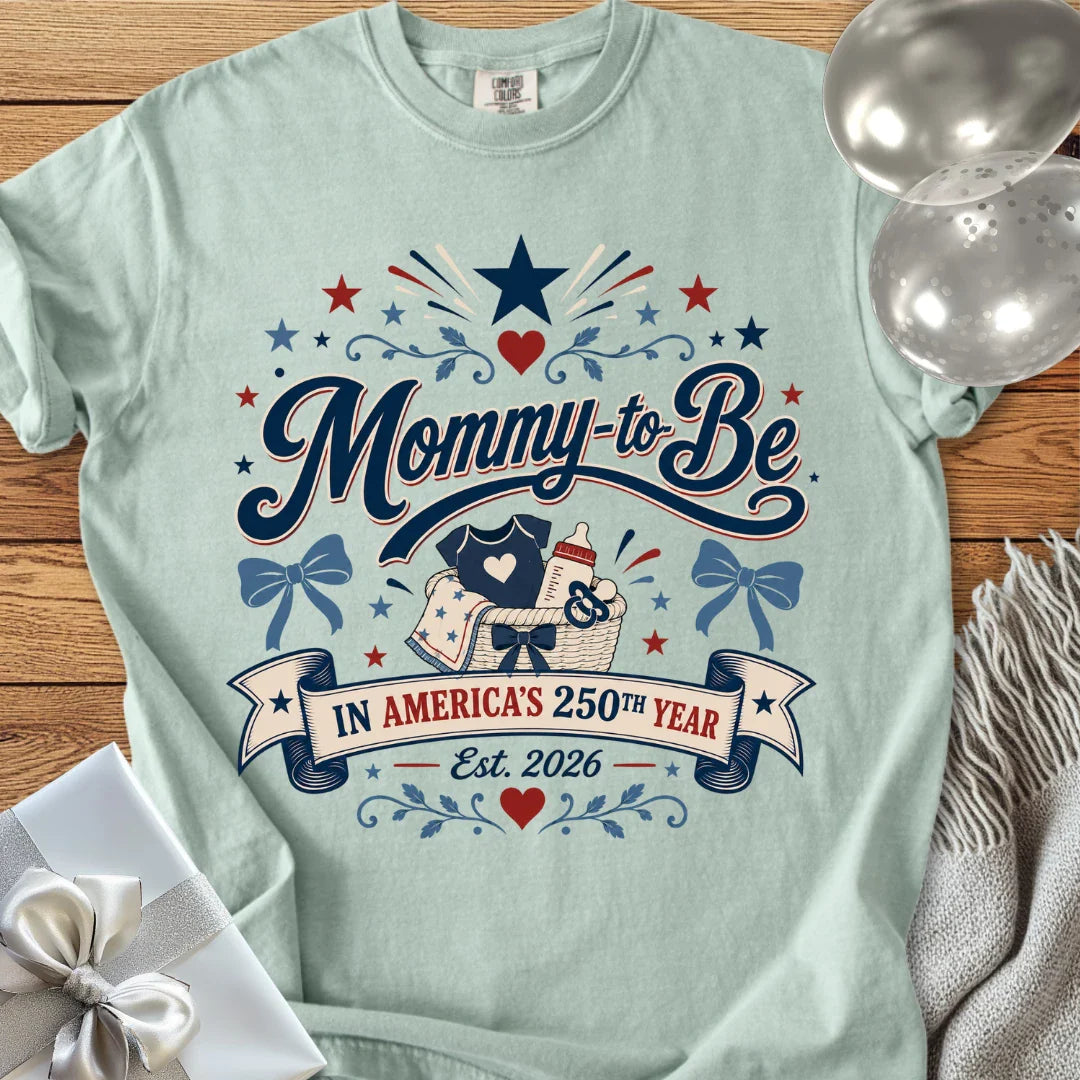 Mommy-to-Be in America’s 250th Year - Premium America 250 T-Shirt