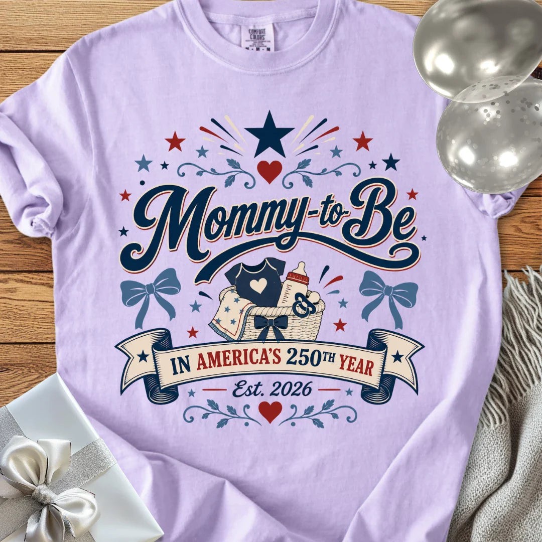 Mommy-to-Be in America’s 250th Year - Premium America 250 T-Shirt