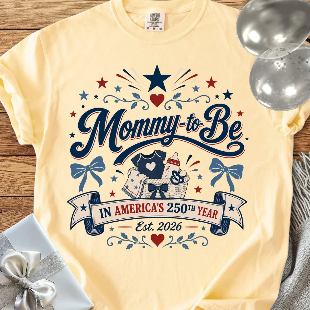 Mommy-to-Be in America’s 250th Year - Premium America 250 T-Shirt