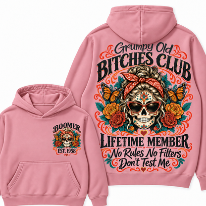 Custom Your Year Grumpy Old Bitches Club Lifetime Member Don't Try Me Hoodies