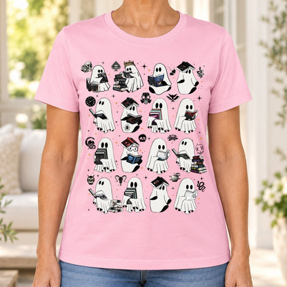 Ghosts Reading Dark Romance Series Books T-Shirt