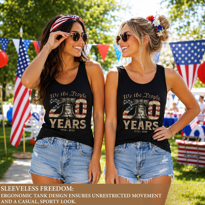 We the People 250 Years Liberty Bell Tank Top | Patriotic 1776-2026 Women Shirt