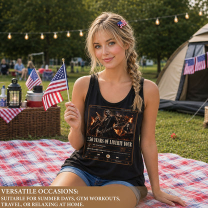 Lincoln Women Tank Top 250 Years of Liberty Tour Rock Band Patriotic US History Shirt