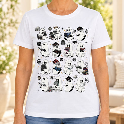 Ghosts Reading Dark Romance Series Books T-Shirt