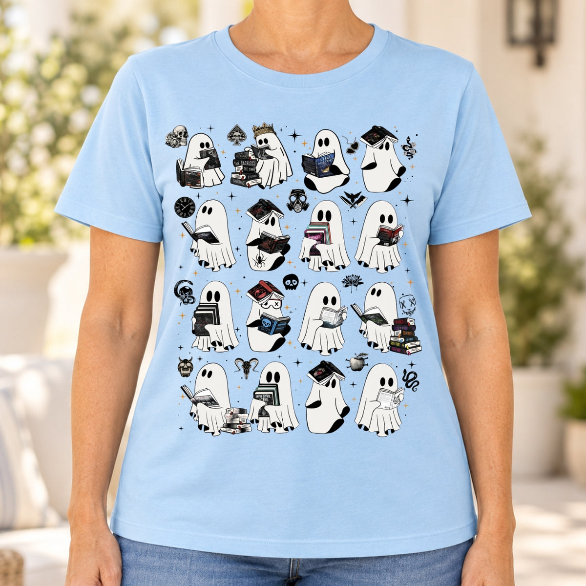Ghosts Reading Dark Romance Series Books T-Shirt