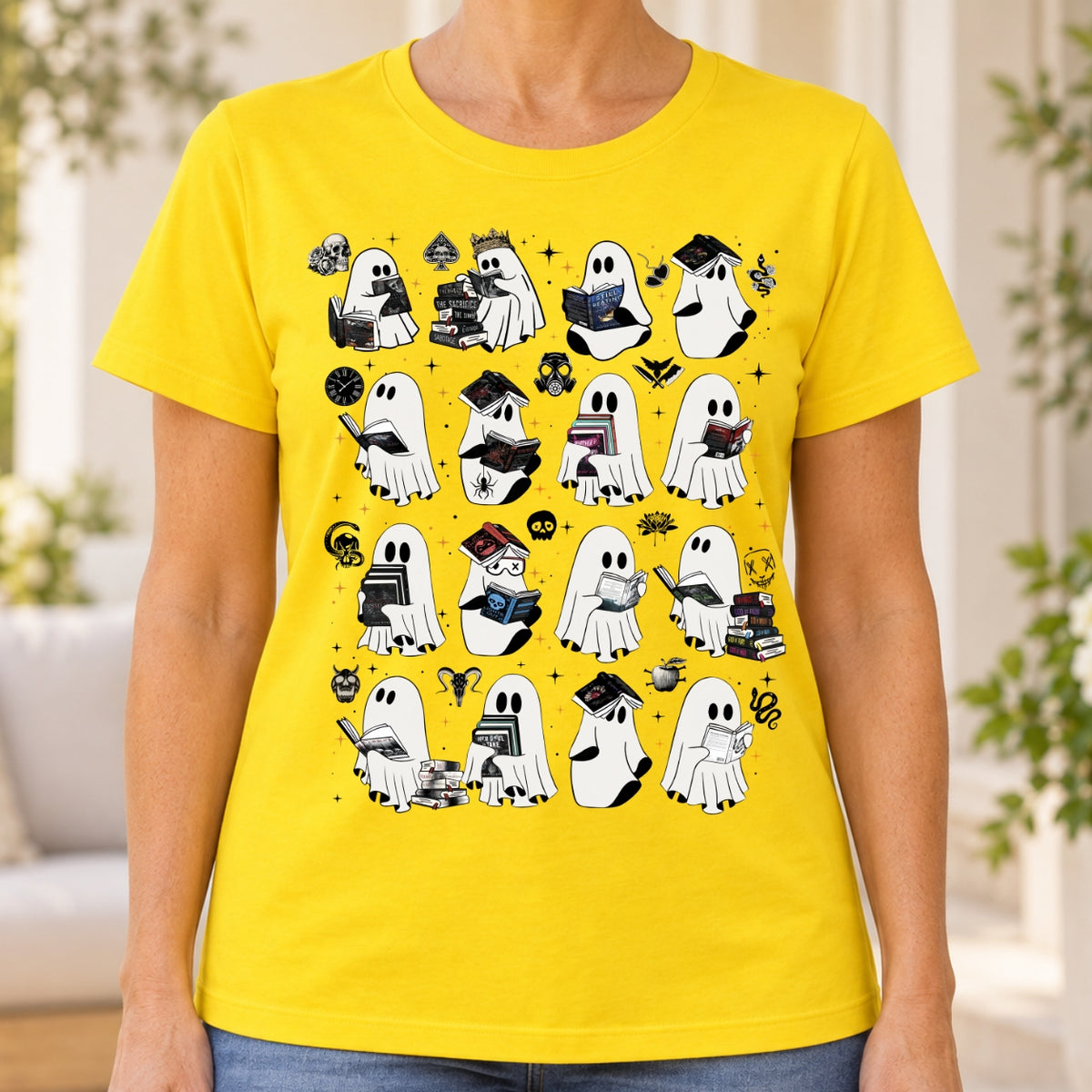 Ghosts Reading Dark Romance Series Books T-Shirt