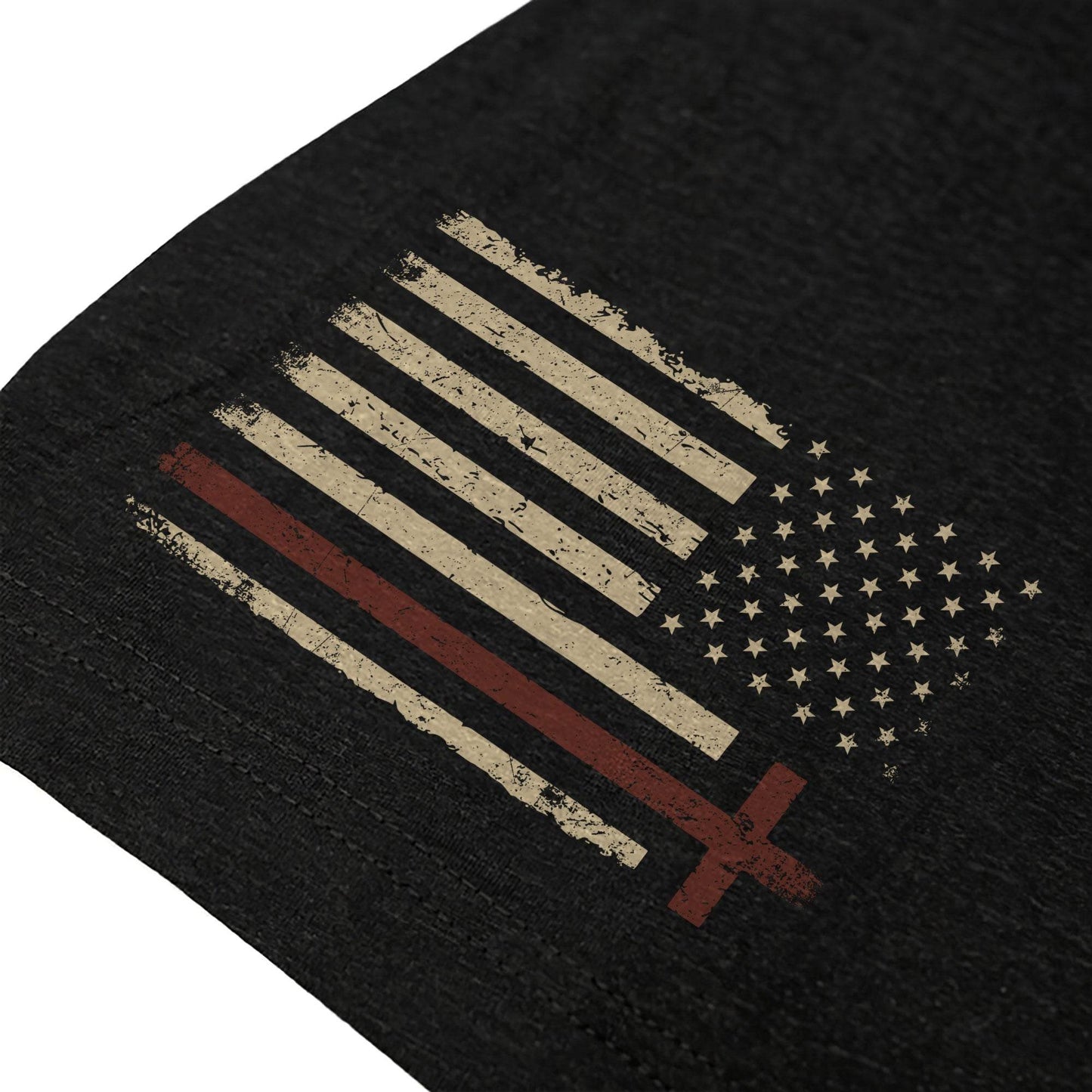 Jesus & American Flag Lion Cross T-Shirt – The Way The Truth The Life