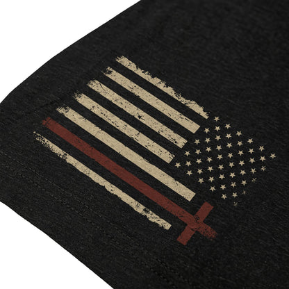 Jesus & American Flag Lion Cross T-Shirt – The Way The Truth The Life