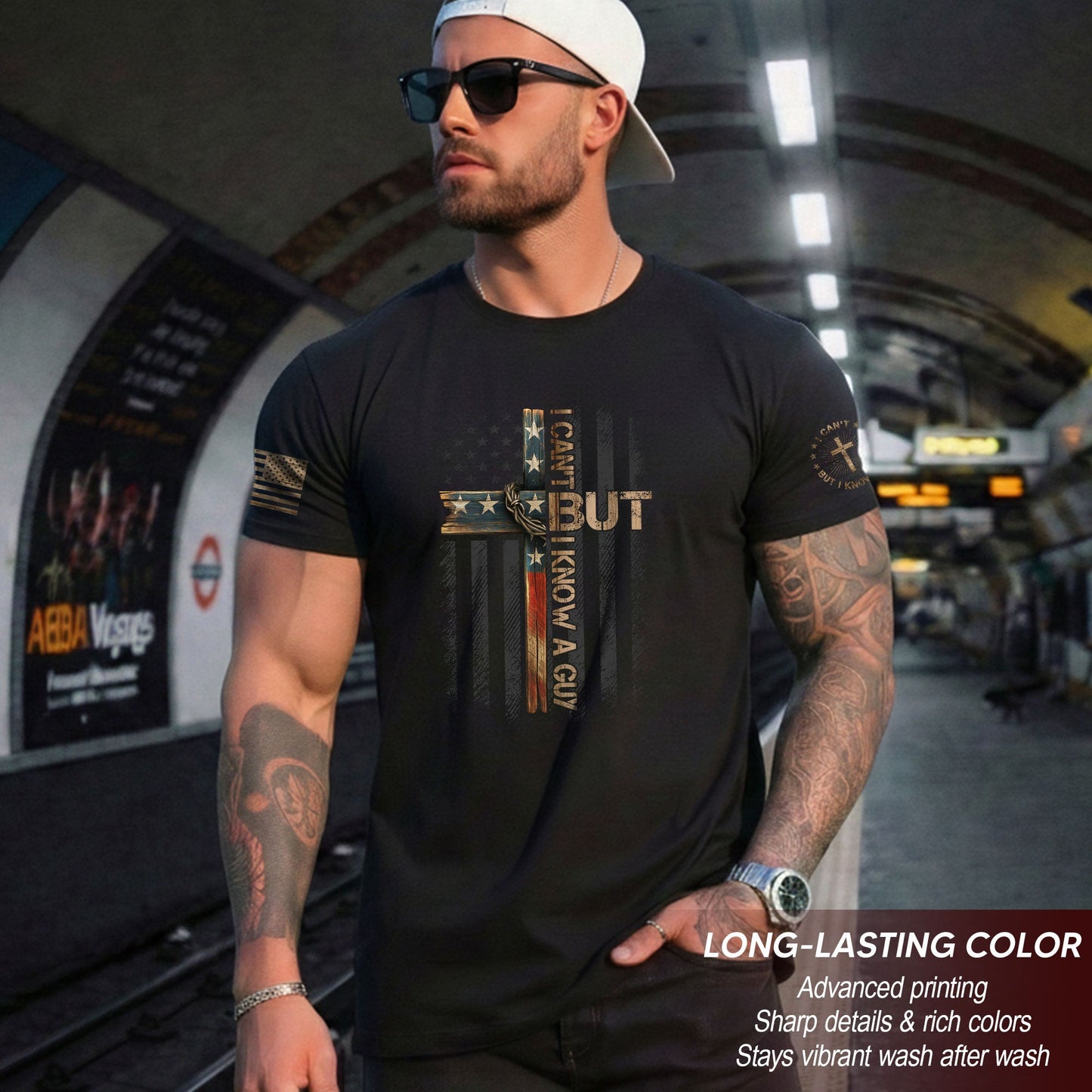 I Can’t But I Know A Guy American Flag T-Shirt