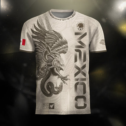 Mexico Beige Aztec Eagle Heritage Adult Soccer Jersey