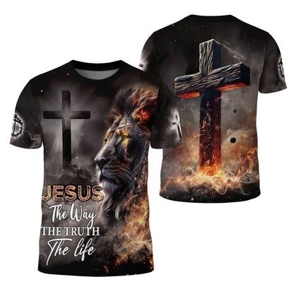 Jesus – The Way, The Truth, The Life | Lion of Judah Double-Sided Tee
