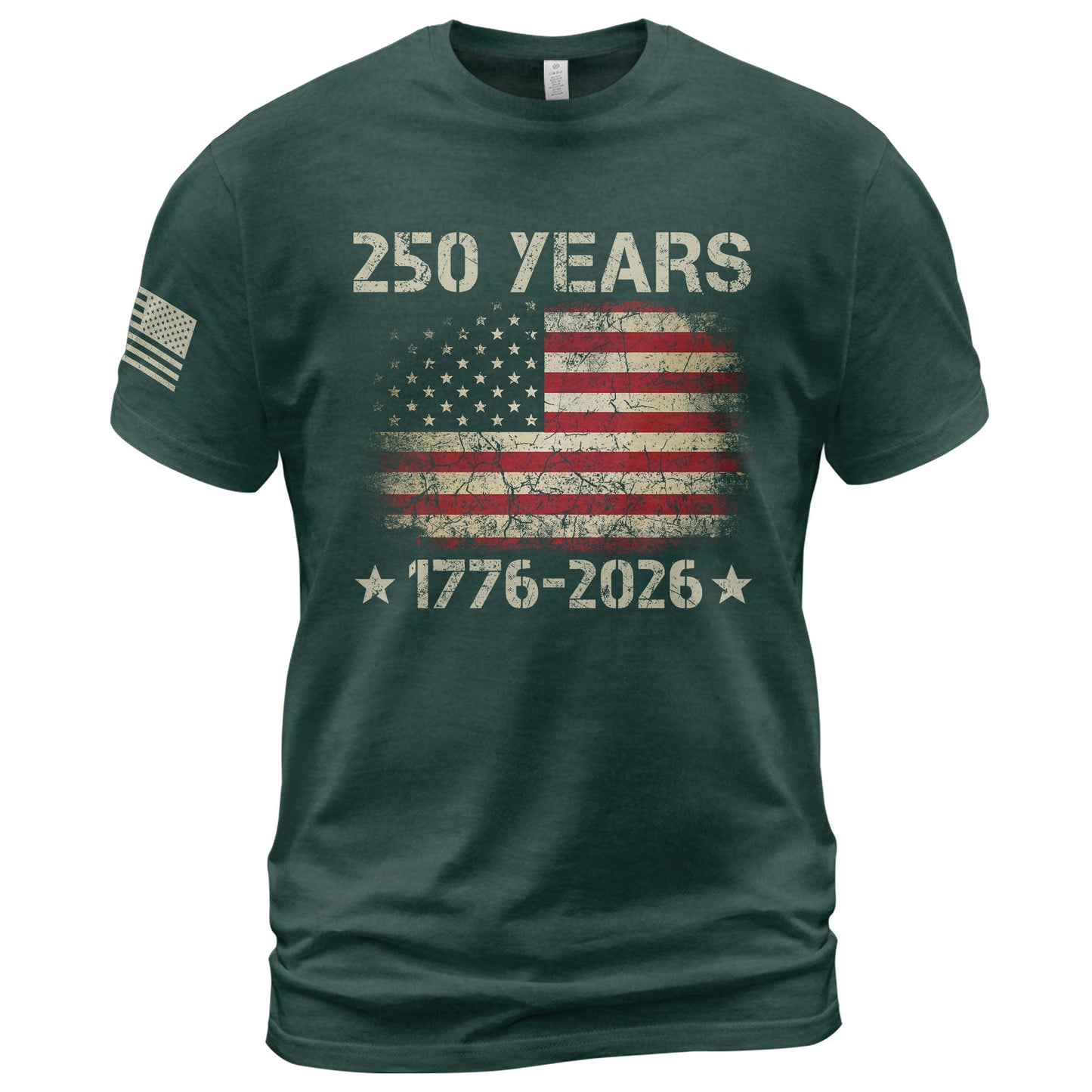 250 Years American Independence T-Shirt 1776–2026 – Vintage USA Flag Patriotic Shirt