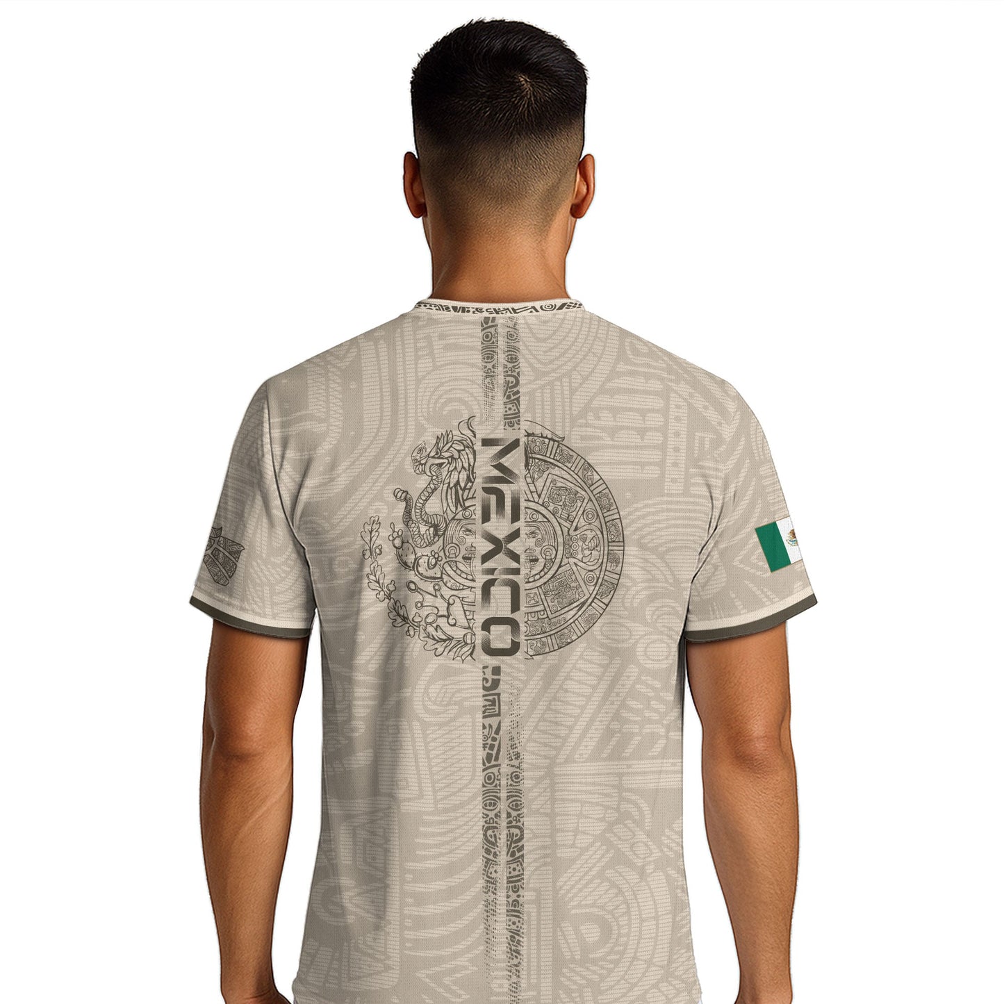 Mexico Beige Aztec Eagle Heritage Adult Soccer Jersey